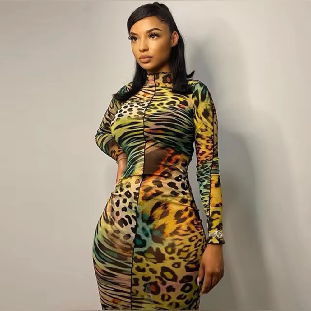 Leopard Print Maxi Dress